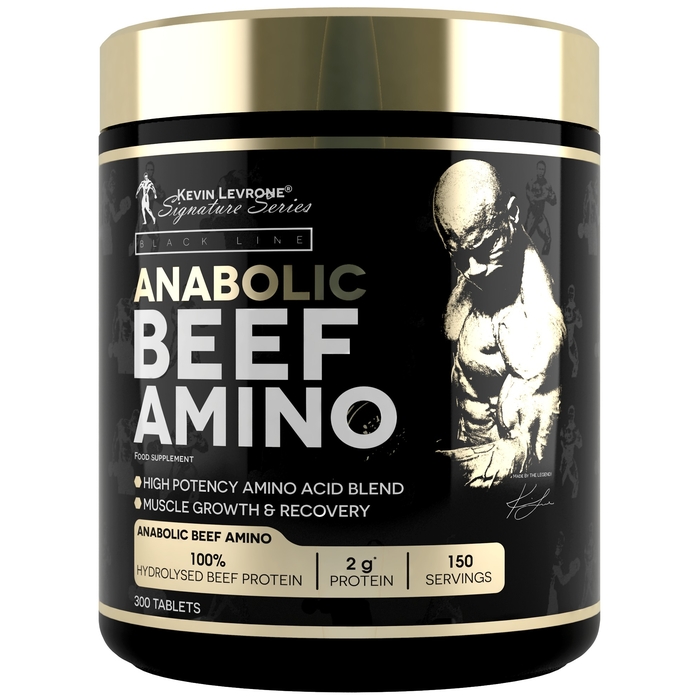 Kevin Levrone ANABOLIC BEEF AMINO 300 tablets | Premium Hydrolyzed Amino for Muscle Growth & Recovery | Optimal Absorption, Concentrated Amino Acids | Ideal for Athletes & Bodybuilders | XPWD-87534 Levrone Black | XPWD-87534