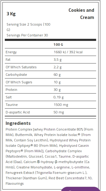 Kevin Levrone Anabolic Mass, 3 Kg, Contributes to a Growth in Muscle Mass | QSZJ-63802 Levrone Black | QSZJ-63802