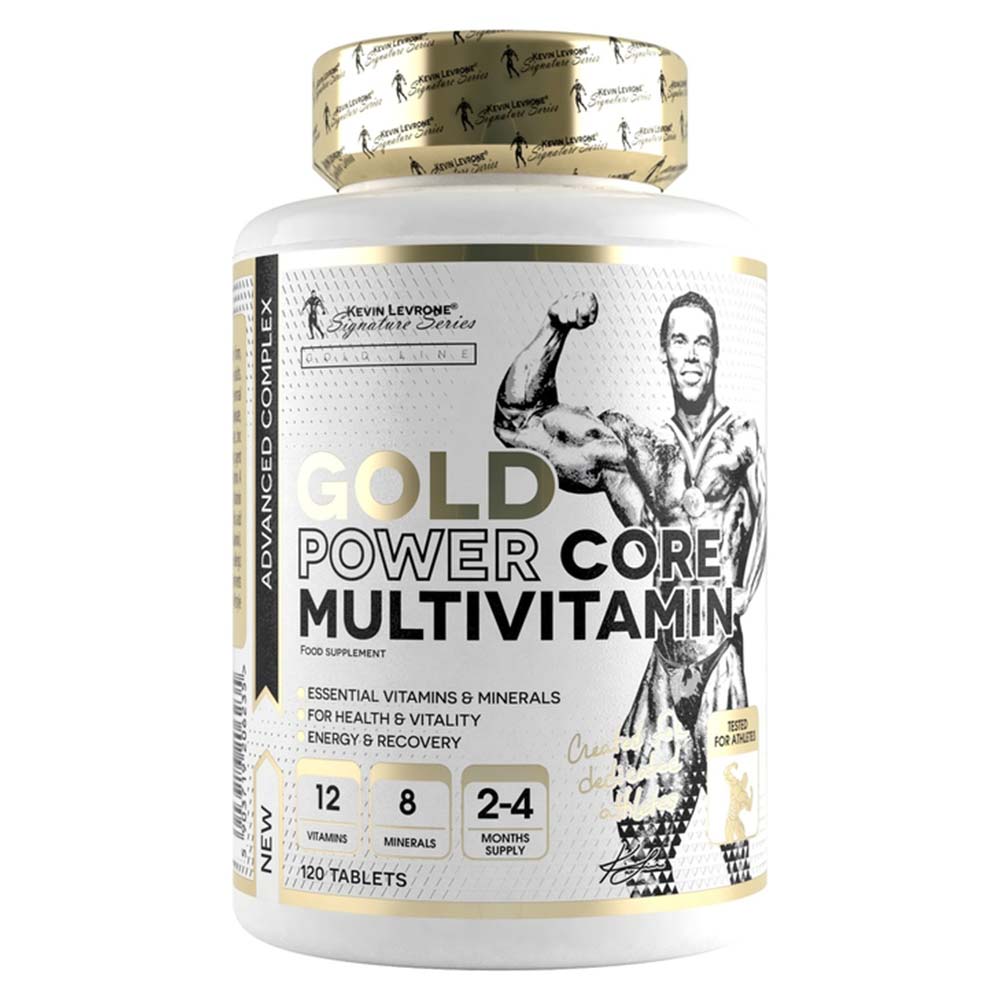 Kevin Levrone Gold Power Core Multivitamin, 120 Tablets, Contains Vitamins and Minerals, Recommended for Physically Active Adults. | MKRG-78615 Levrone Gold | MKRG-78615