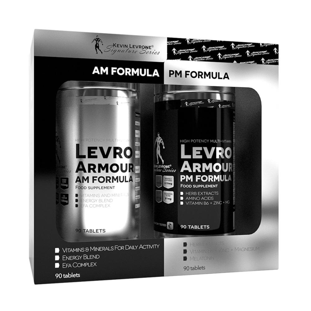 Kevin Levrone Levro Armour Am Pm Formula, 180 Tablets, Supports Immunity | IMTA-25813 Levrone Silver | IMTA-25813