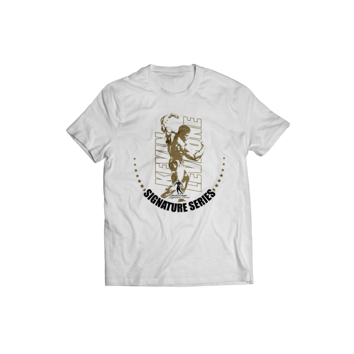 Kevin Levrone T-shirt White/Gold logo 170 g 5903719254885 | KATN-23507 Levrone Merch | KATN-23507
